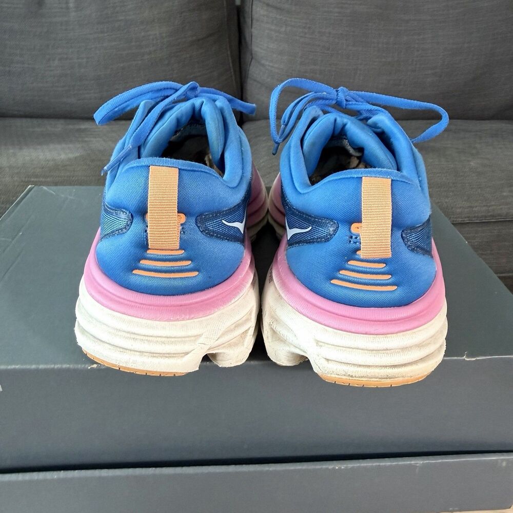 Hoka One One Bondi 8 Coastal Sky Blue Running Shoes Women's Size 10 - Picture 3 of 12